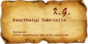 Keszthelyi Gabriella névjegykártya