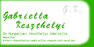 gabriella keszthelyi business card